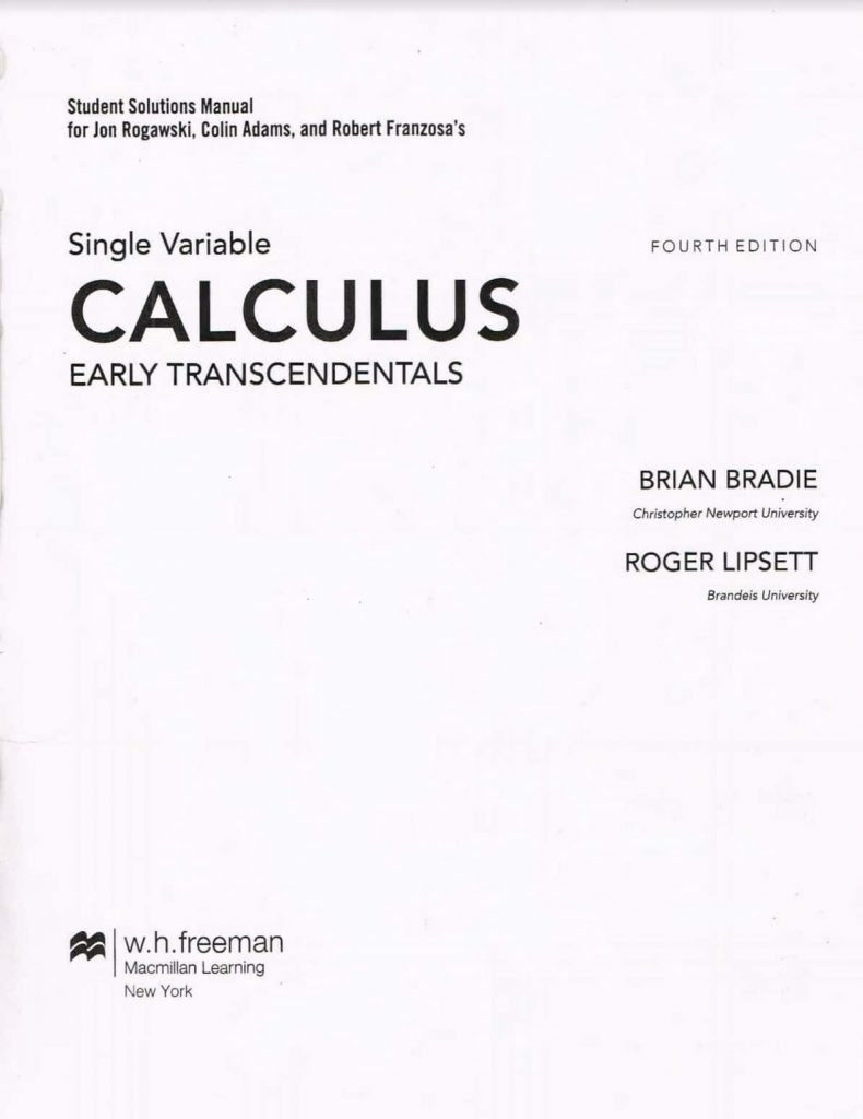 Calculus Early Transcendentals 4th Edition Yakibooki 0934